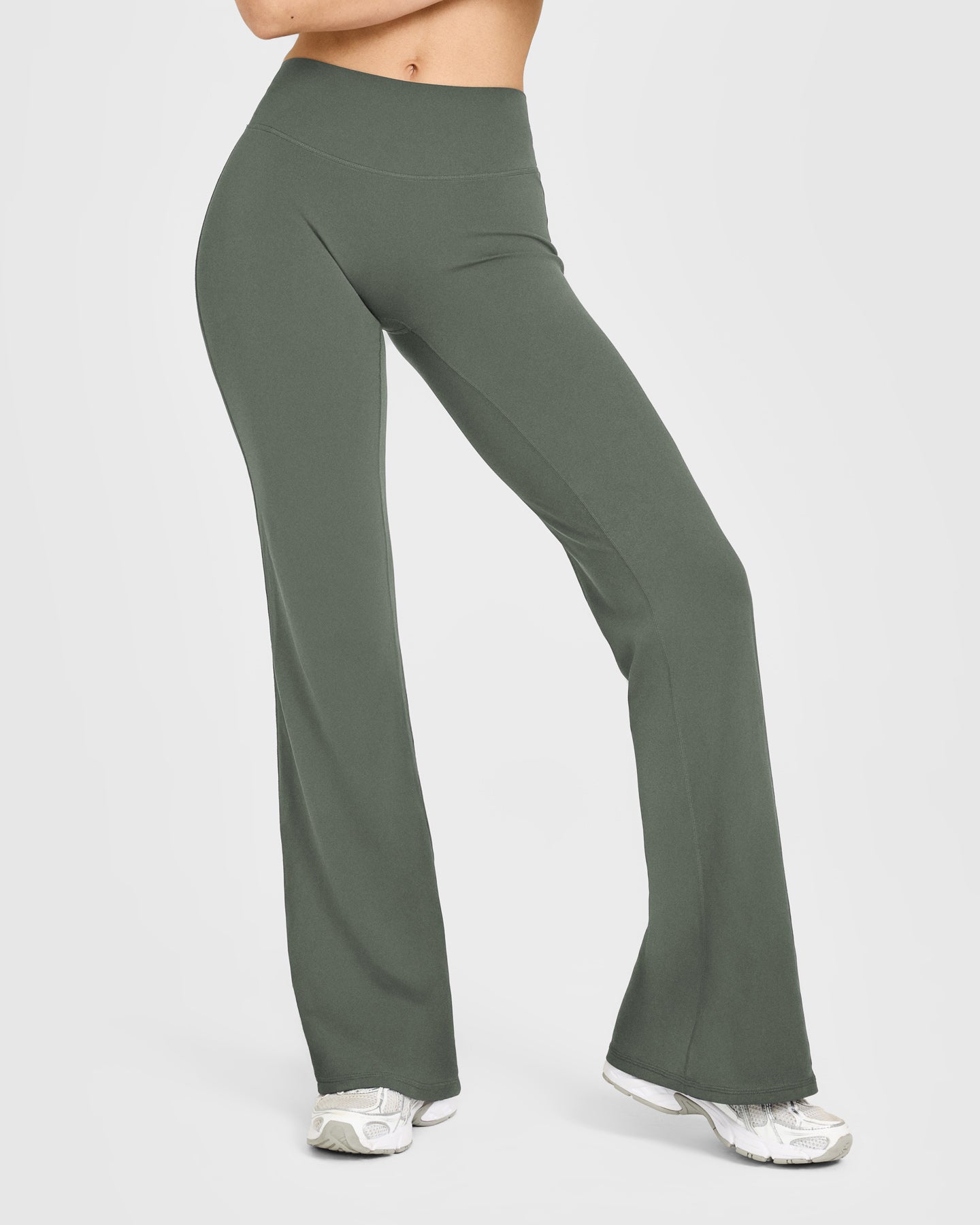 SoftMotion Flared Bottoms with White Logo | Dark Khaki - Image 2