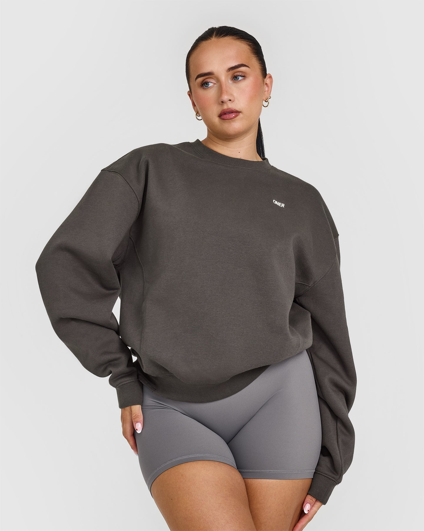 Foundations Crew Neck Sweatshirt | Deep Taupe