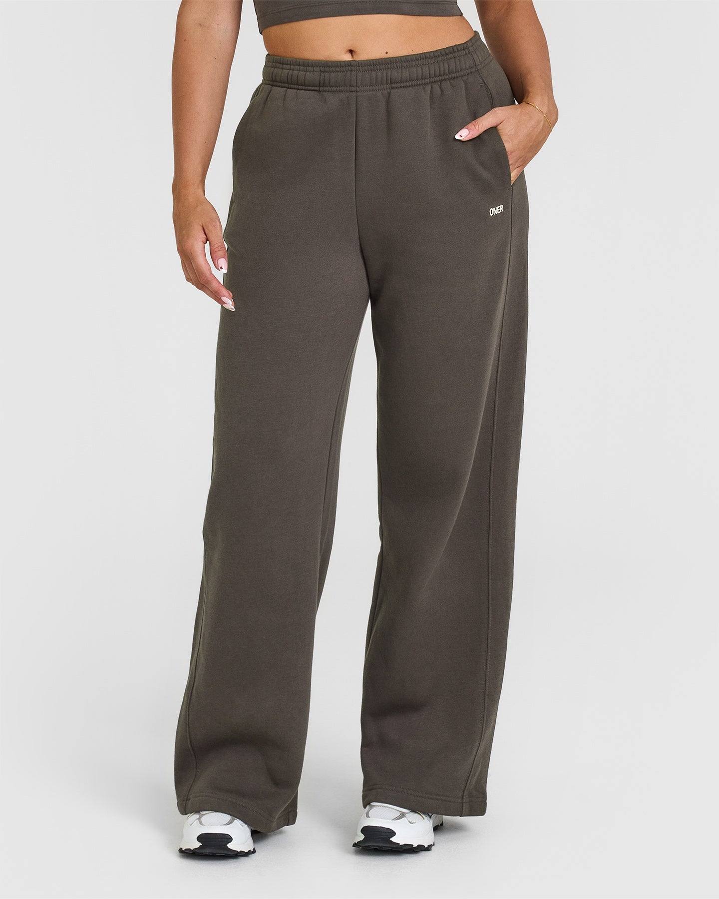 Foundations Straight Leg Joggers | Deep Taupe