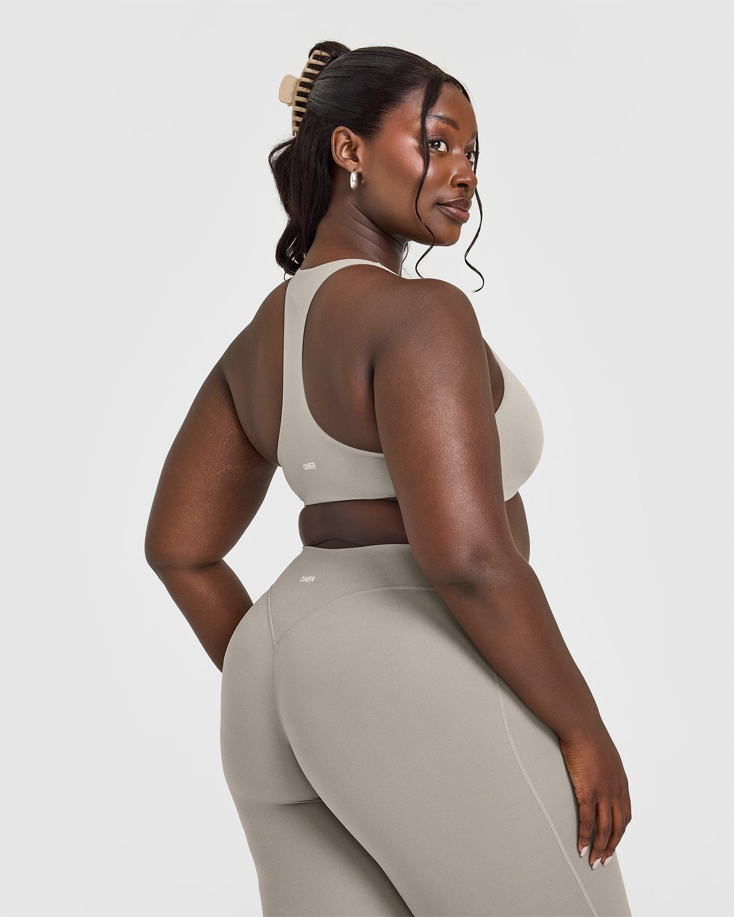 SoftMotion Bralette with White Logo | Warm Sand - Image 2