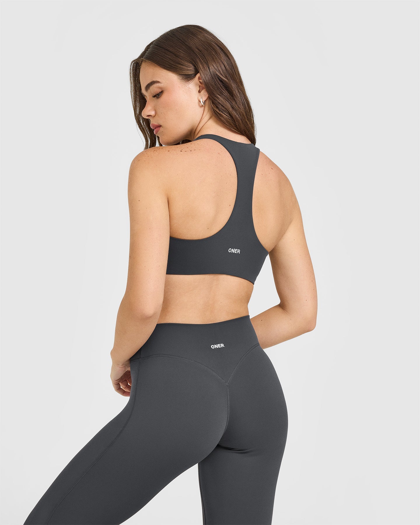SoftMotion Bralette with White Logo | Coal - Image 2