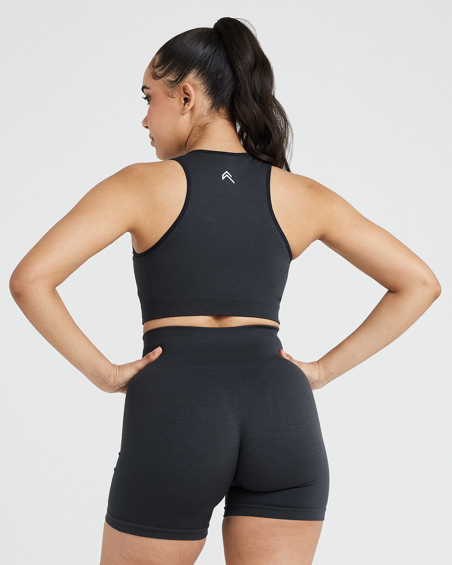 Classic Seamless 2.0 Crop Top | Coal Marl - Image 2