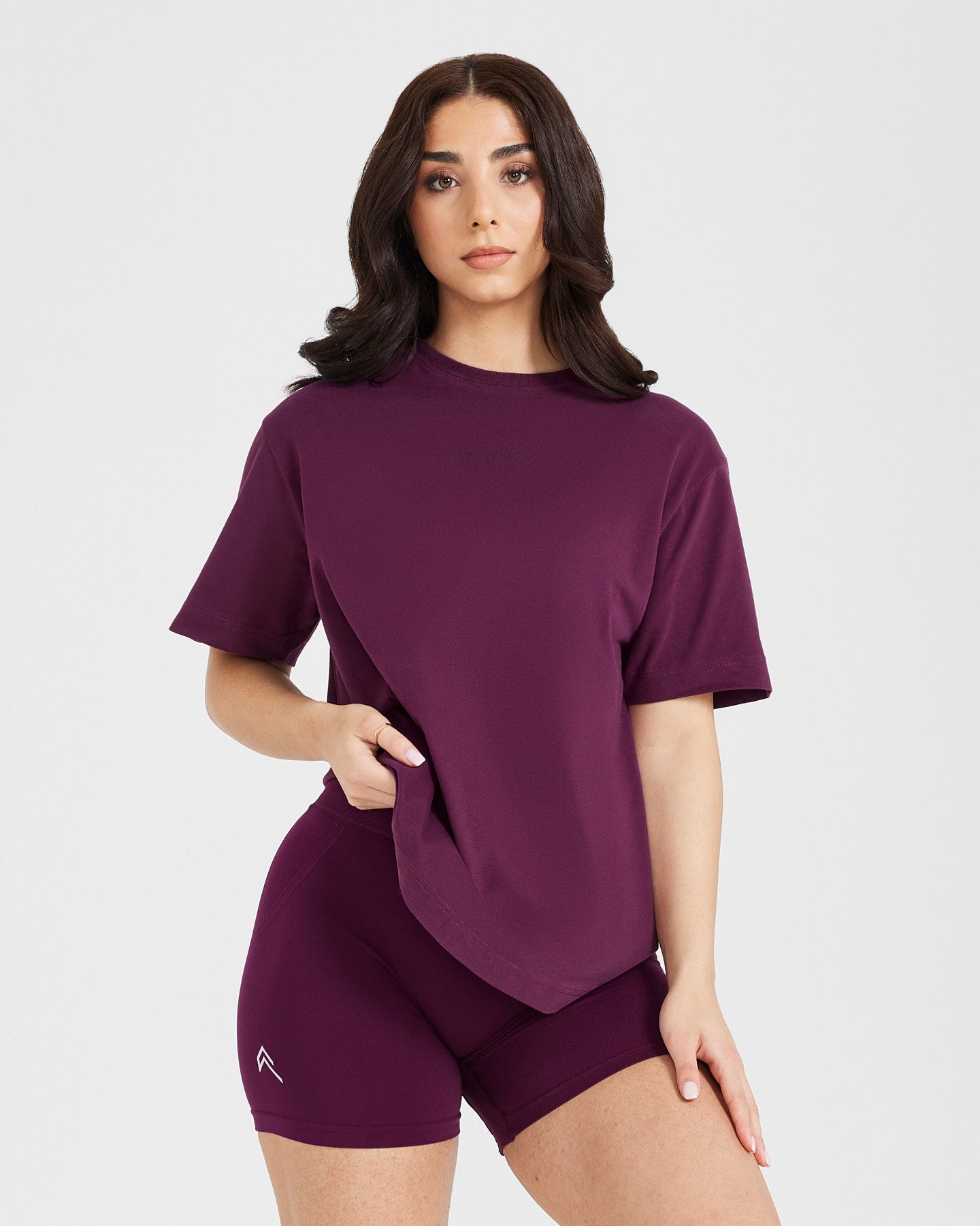 Classic Mirror Graphic Oversized T-Shirt | Washed Ripe Fig