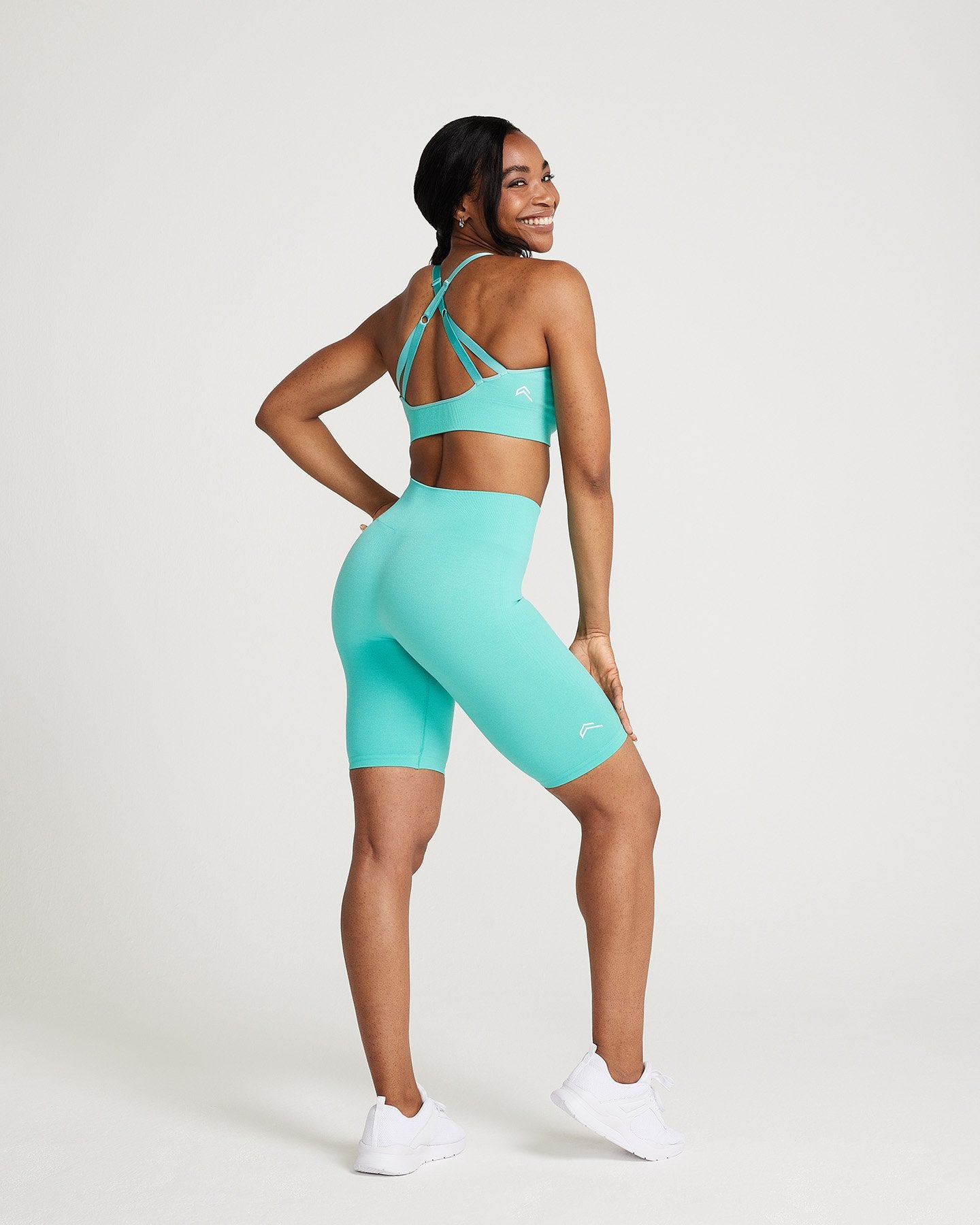 Alternative view of Classic Seamless Cycling Shorts | Lagoon Marl