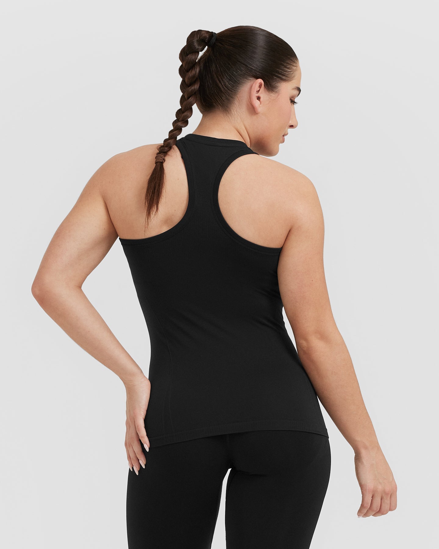 Go To Seamless Fitted High Neck Vest | Black - Image 2