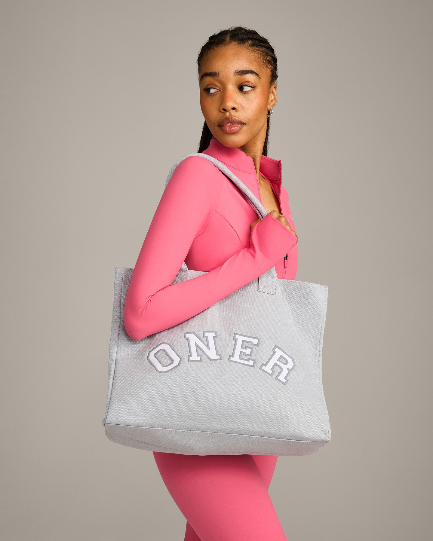 Oner Girlfriend Canvas Tote | Platinum Grey