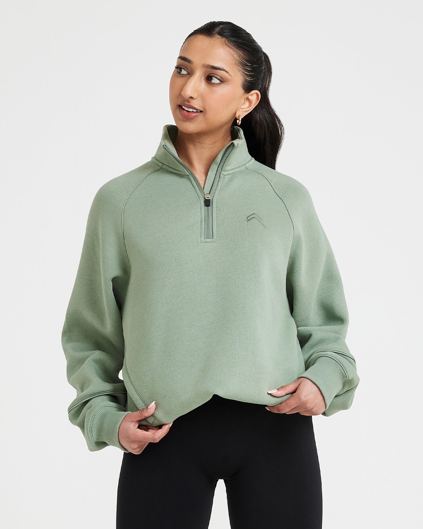 Classic Lounge 1/2 Zip Sweatshirt | Sage