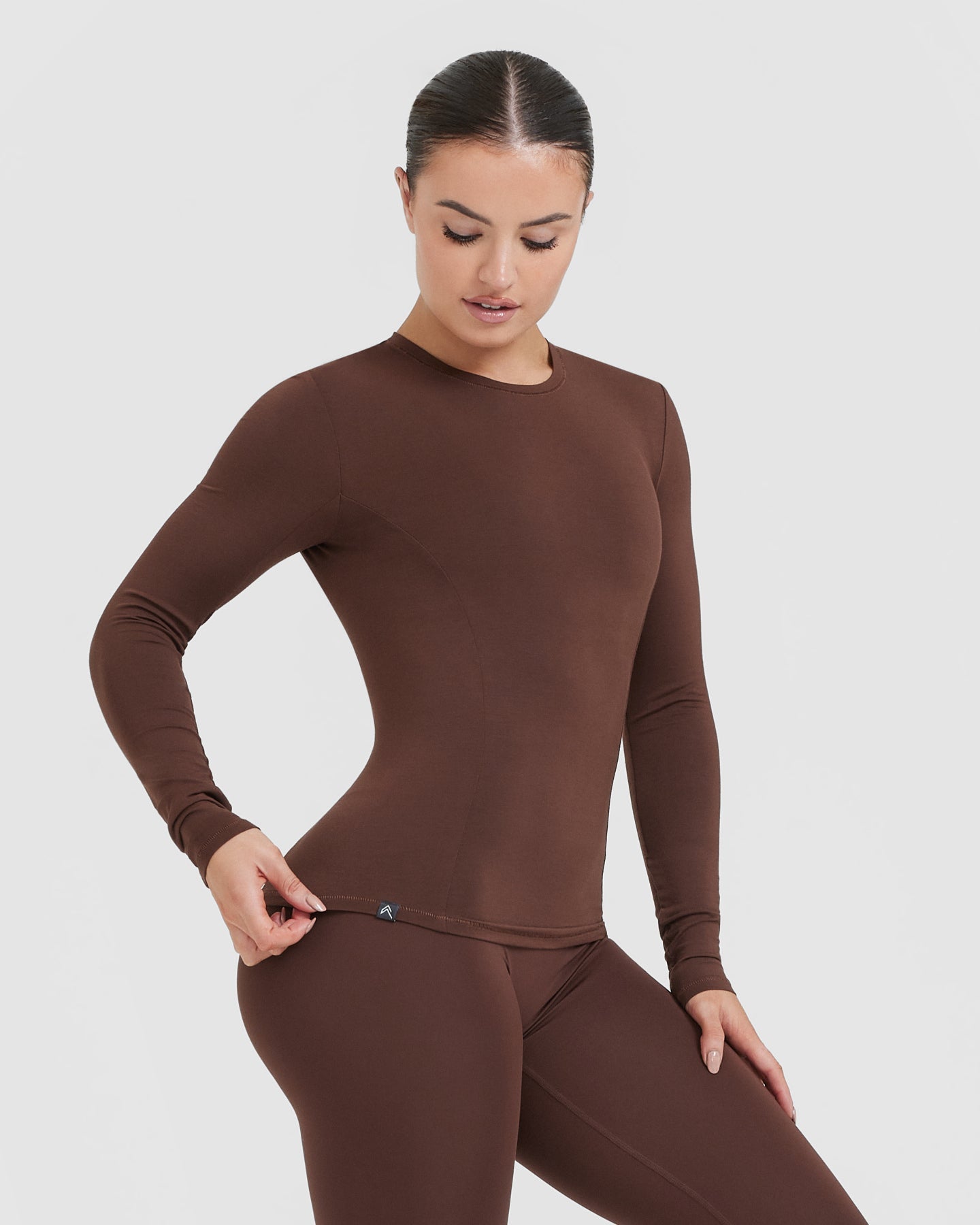 Mellow Soft Long Sleeve Top | Espresso - Image 3