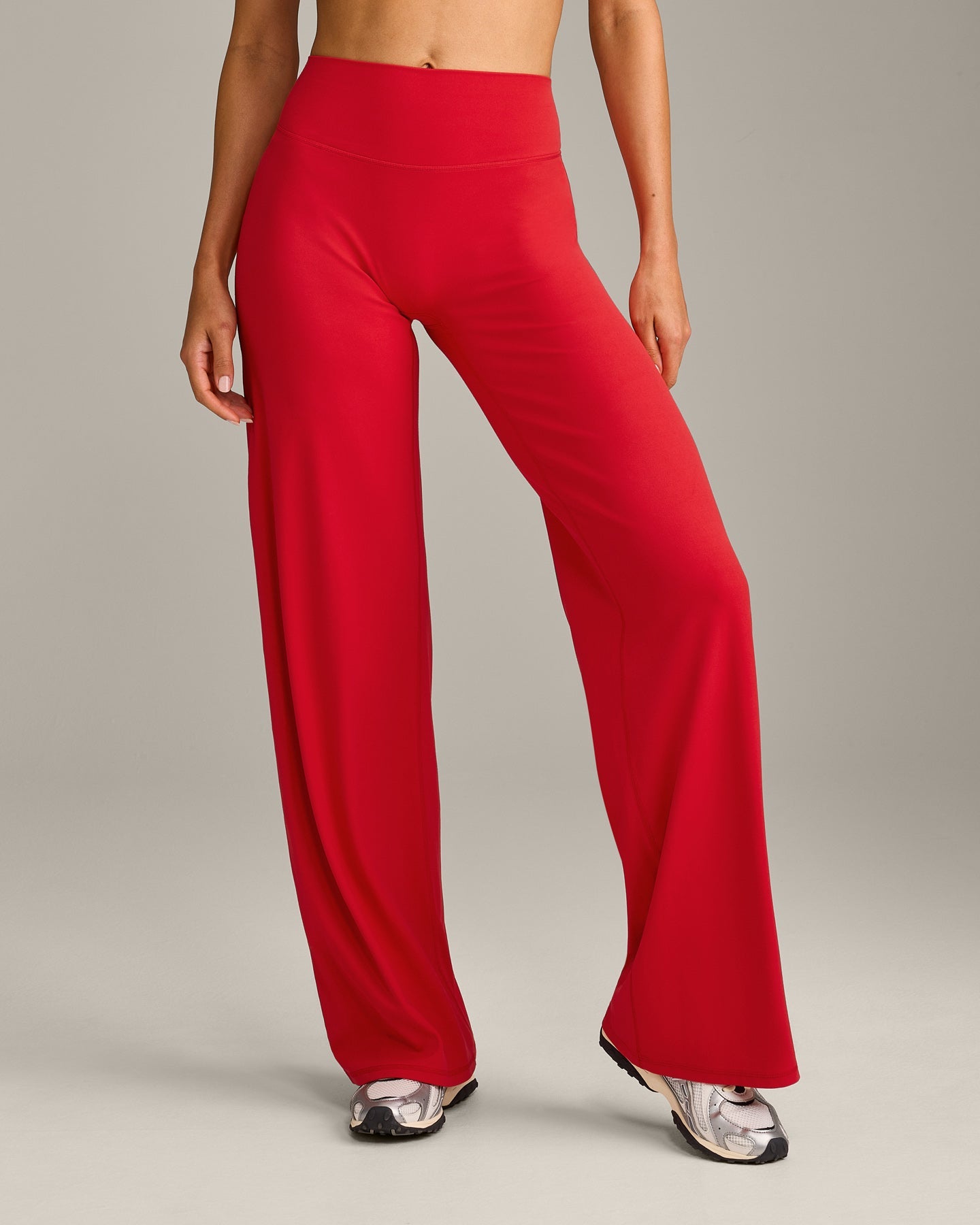 SoftMotion Straight Leg Bottoms with Grey Logo | Fiery Red - Image 2