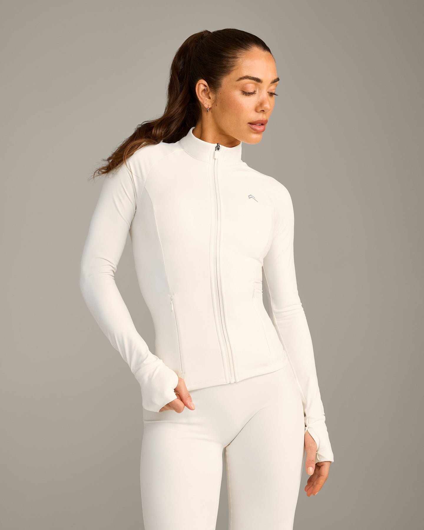UnifiedMove Pocket Jacket with Reflective Logo | Marshmallow White