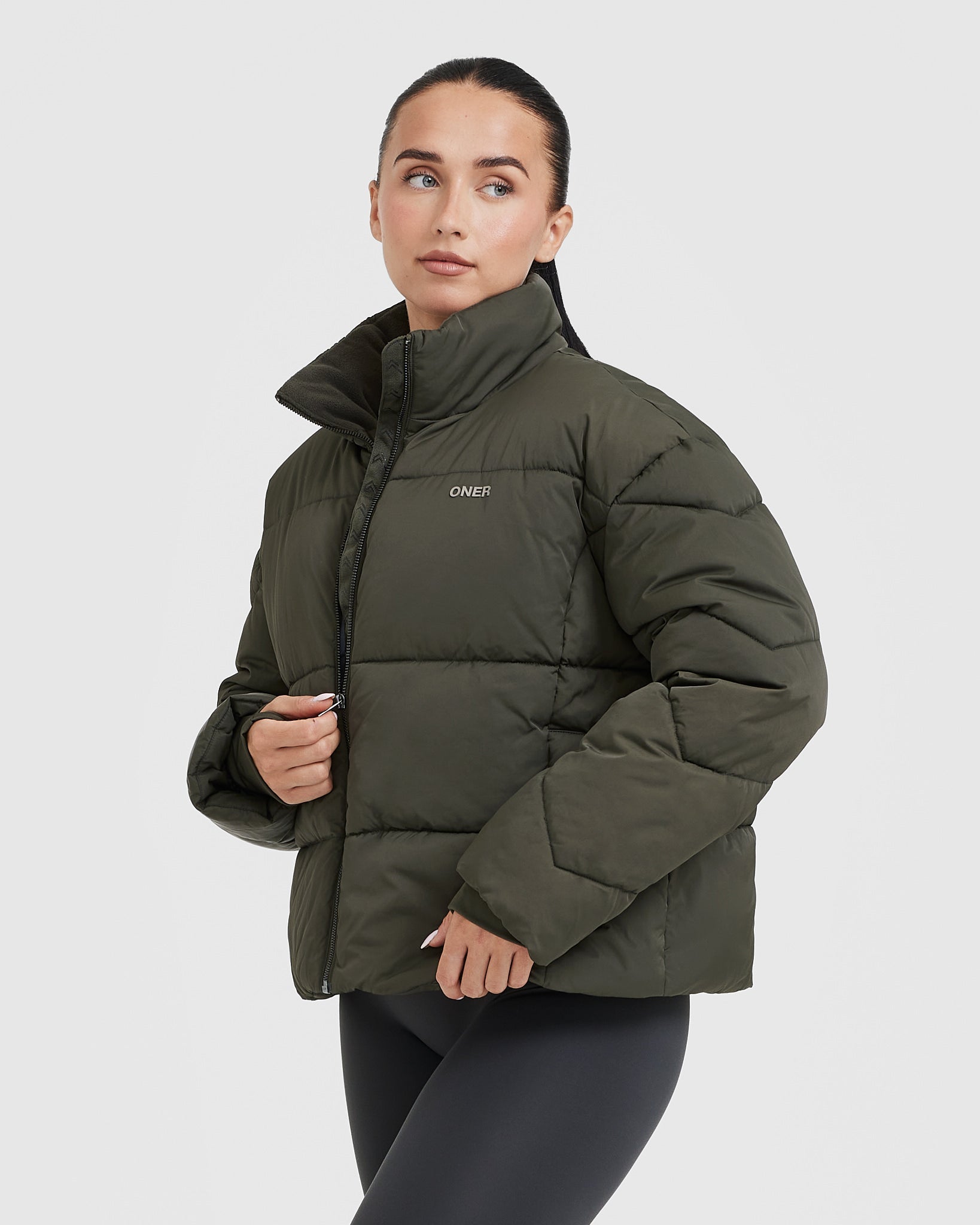 Puffer Jacket | Khaki - Image 3