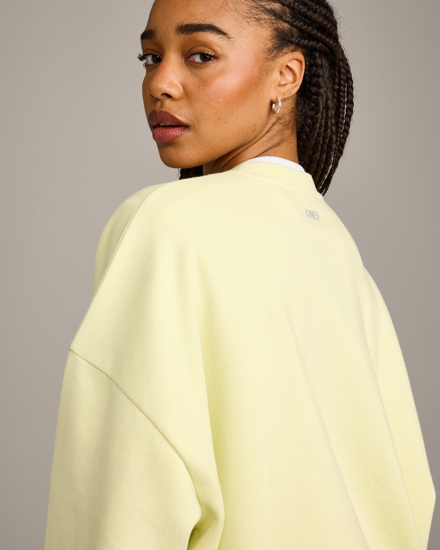 Foundations All Season Crew Neck Sweatshirt | Pastel Yellow - Image 2