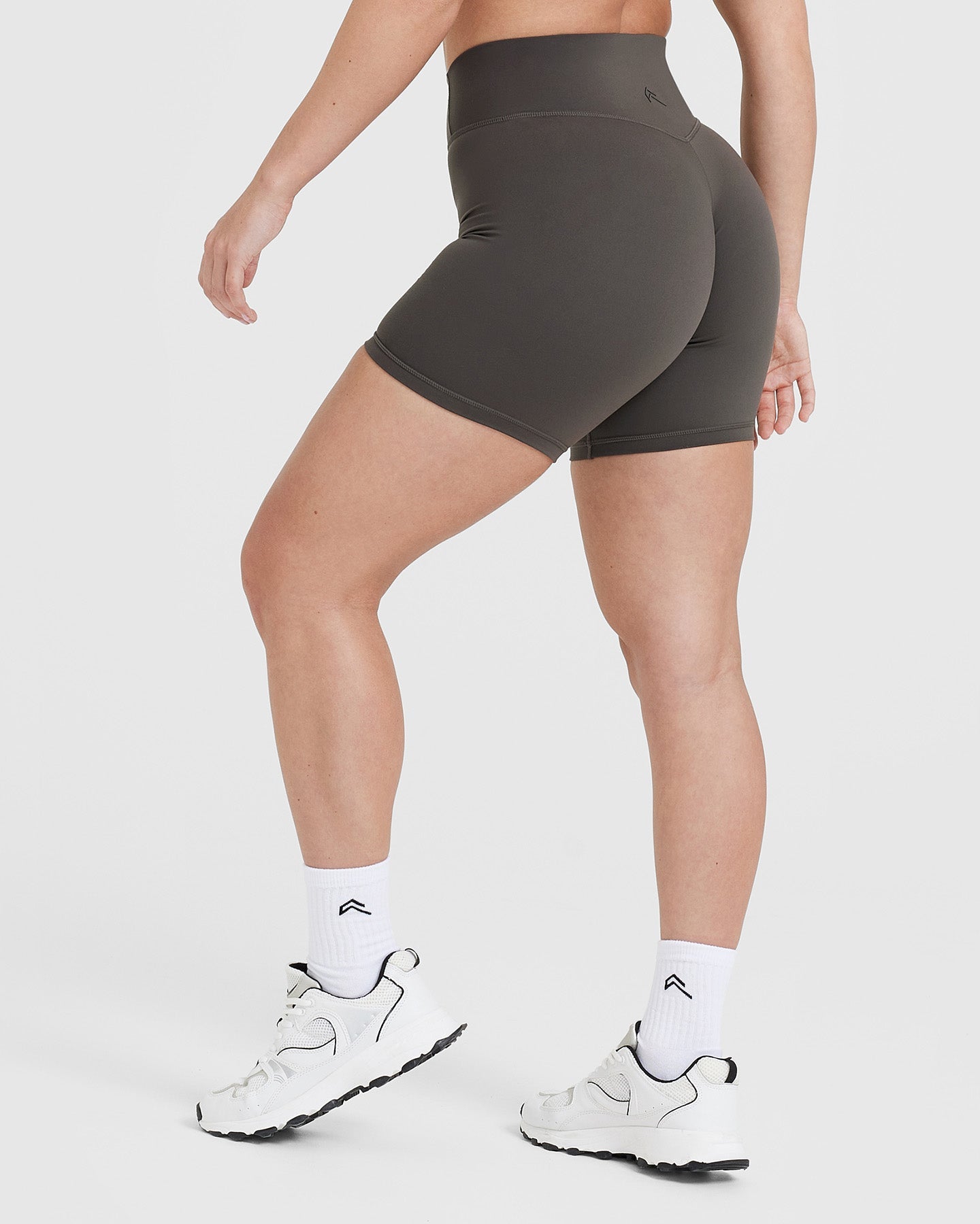 Timeless High Waisted Shorts 6" | Deep Taupe - Image 2