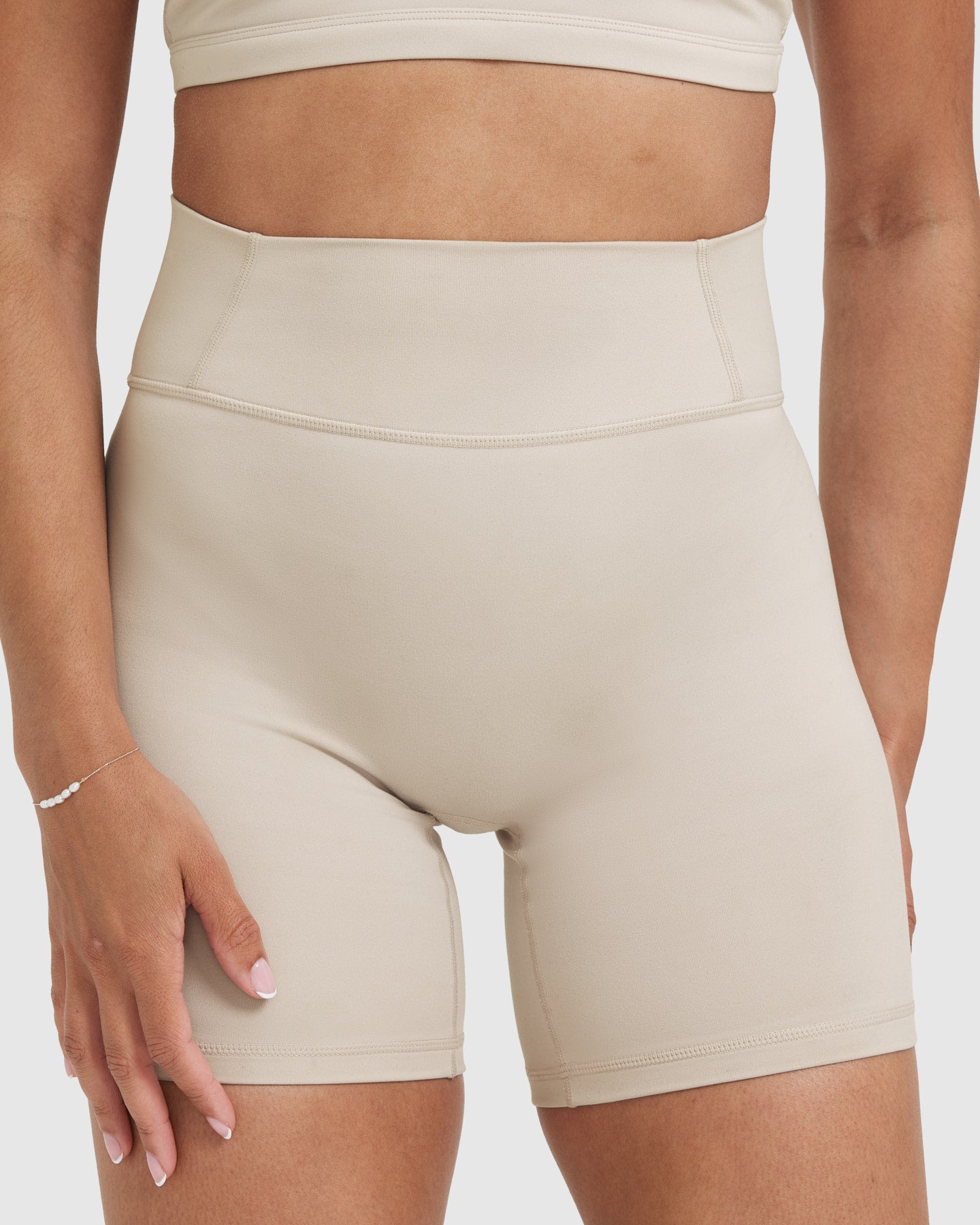 Timeless High Waisted Shorts 6" | Sand - Image 4