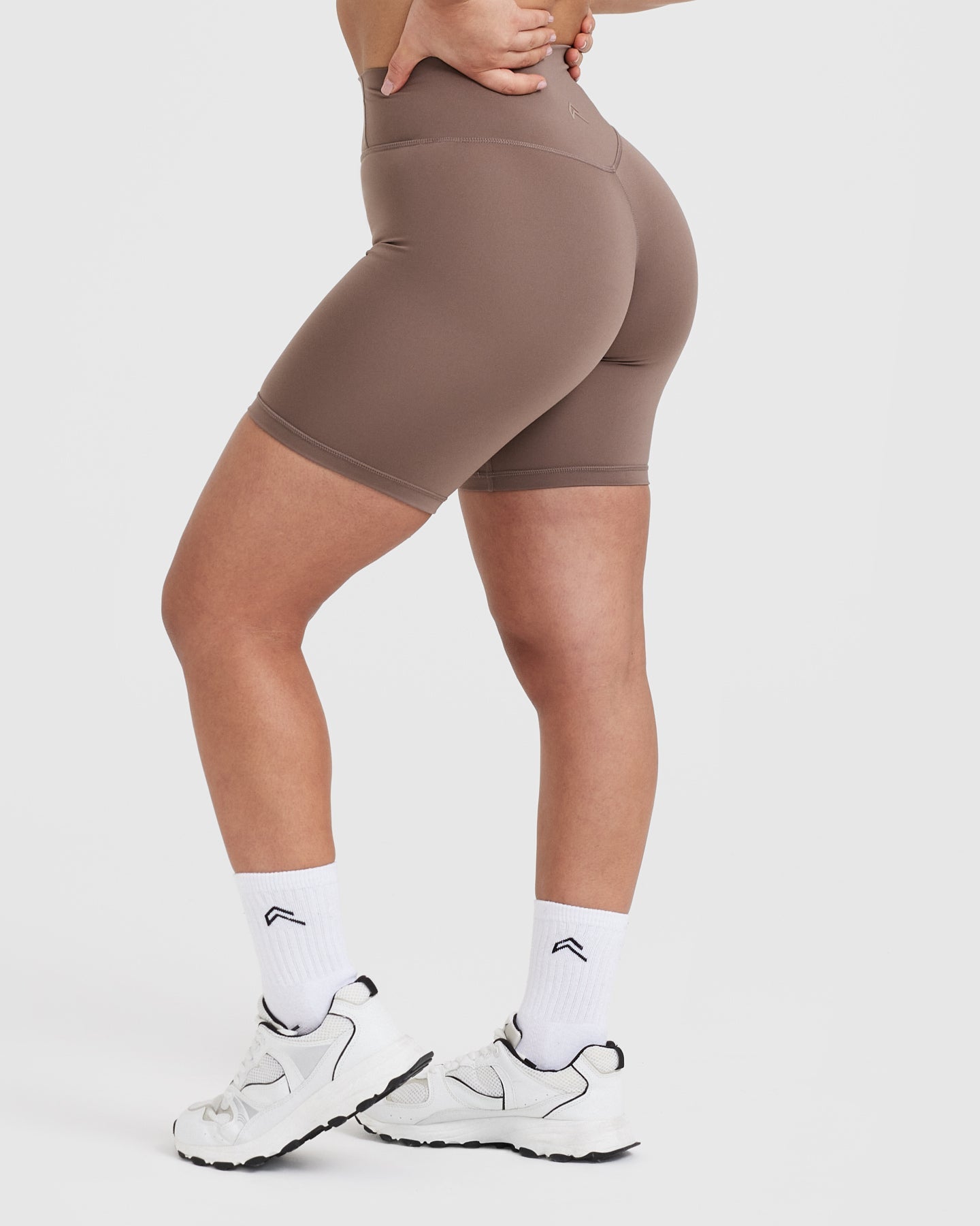 Timeless High Waisted Shorts 6" | Cool Brown - Image 2