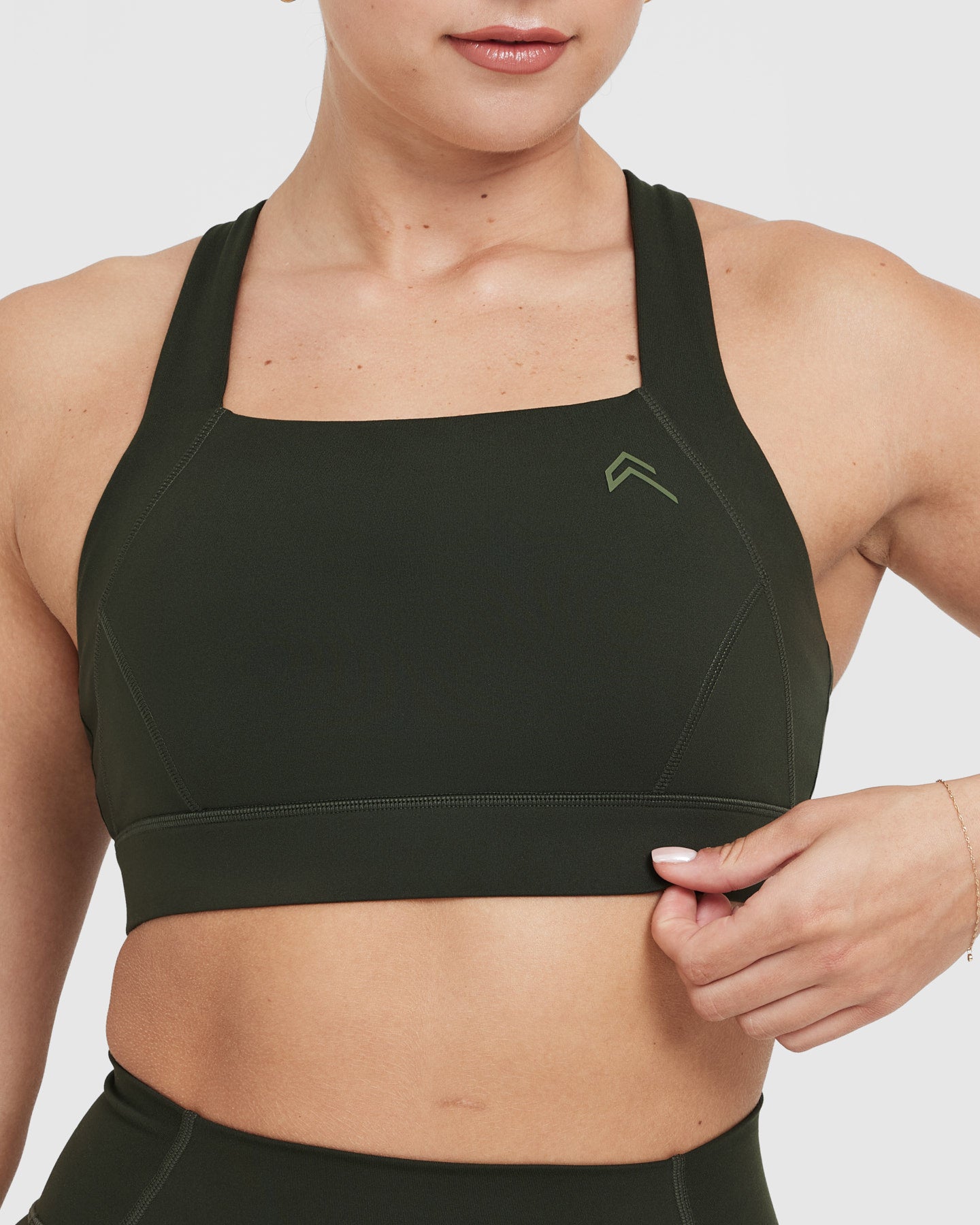 Timeless Wide Strap Sports Bra | Khaki - Image 4
