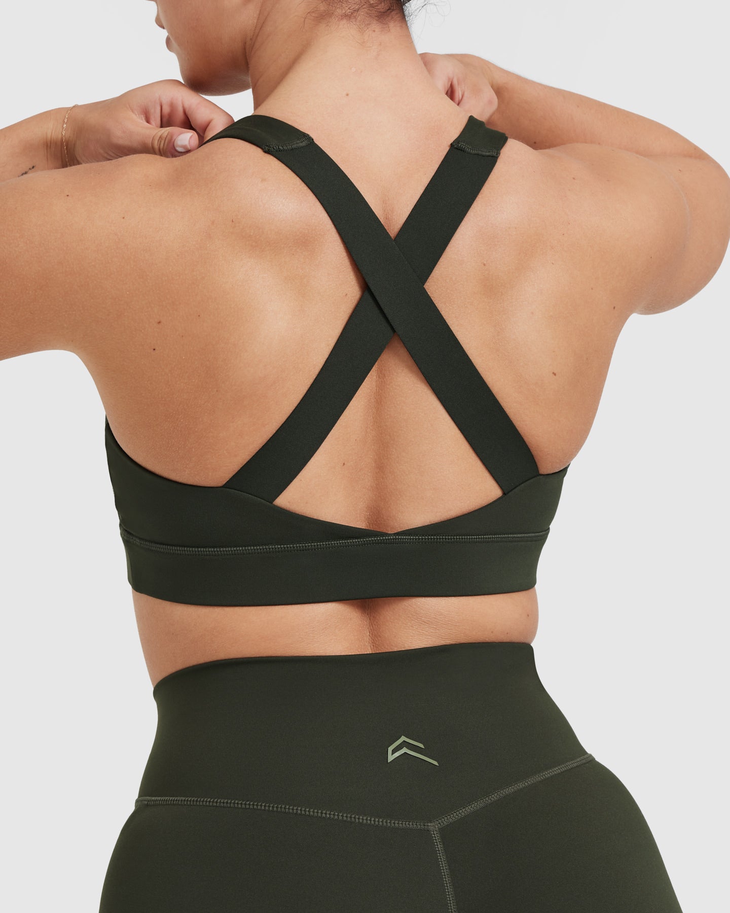 Timeless Wide Strap Sports Bra | Khaki - Image 5