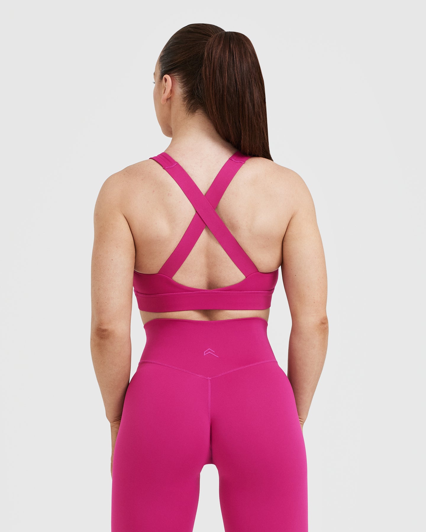 Timeless Wide Strap Sports Bra | Fuchsia - Image 2